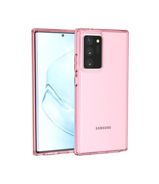 Roze Glitter Hybrid Hoesje Samsung Galaxy Note 20 Ultra