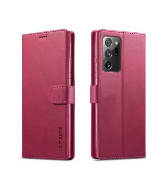 Rood Wallet Bookcase Hoesje Samsung Galaxy Note 20 Ultra