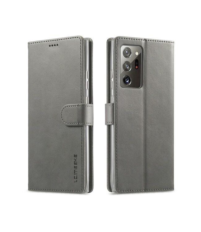LC.IMEEKE Grijs Wallet Bookcase Hoesje voor de Samsung Galaxy Note 20 Ultra