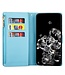 Blauw Glitter Bookcase Hoesje voor de Samsung Galaxy Note 20 Ultra