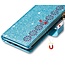 Blauw Glitter Bookcase Hoesje voor de Samsung Galaxy Note 20 Ultra