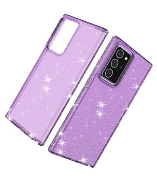 Paars Glitter TPU Hoesje Samsung Galaxy Note 20 Ultra