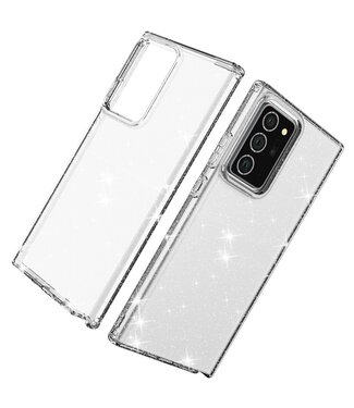 Transparant Glitter TPU Hoesje Samsung Galaxy Note 20 Ultra