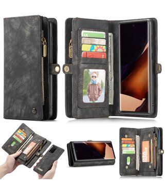 Zwart Portemonnee Bookcase Hoesje Samsung Galaxy Note 20 Ultra