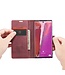 CaseMe Wijnrood Wallet Bookcase Hoesje voor de Samsung Galaxy Note 20 Ultra