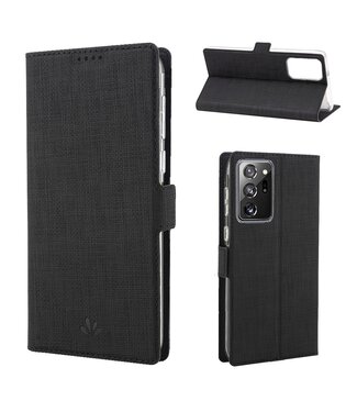 Zwart Bookcase Hoesje Samsung Galaxy Note 20 Ultra