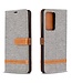 Grijs Jeans Bookcase Hoesje voor de Samsung Galaxy Note 20 Ultra