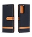 Zwart Jeans Bookcase Hoesje voor de Samsung Galaxy Note 20 Ultra