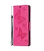 Fuchsia Vlinders Bookcase Hoesje voor de Samsung Galaxy Note 20 Ultra