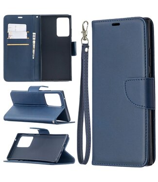 Blauw Wallet Bookcase Hoesje Samsung Galaxy Note 20 Ultra