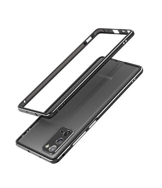 Zwart / Zilver Metalen Hoesje Samsung Galaxy Note 20 Ultra