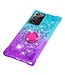 Cyaan / Paars Glitter TPU Hoesje voor de Samsung Galaxy Note 20 Ultra