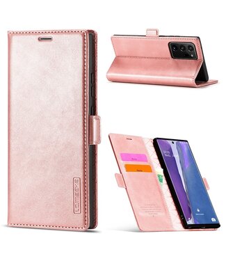 Rosegoud Bookcase Hoesje Samsung Galaxy Note 20 Ultra