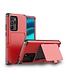 Rood Pasjeshouder Hybrid Hoesje voor de Samsung Galaxy Note 20 Ultra