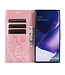 Rosegoud Vlinder Bookcase Hoesje voor de Samsung Galaxy Note 20 Ultra