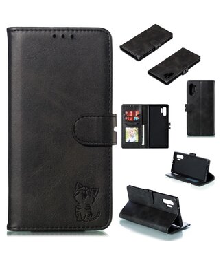 Zwart Wallet Bookcase Hoesje Samsung Galaxy Note 10 Plus