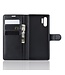 Zwart Litchee Bookcase Hoesje voor de Samsung Galaxy Note 10 Plus