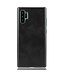 Zwart Litchee Faux Lederen Hoesje voor de Samsung Galaxy Note 10 Plus