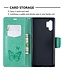 Groen Vlinder Bookcase Hoesje voor de Samsung Galaxy Note 10 Plus