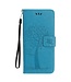 Blauw Boom en Uil Bookcase Hoesje voor de Samsung Galaxy Note 10 Plus