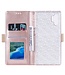 Roze Kant Patroon Bookcase Hoesje voor de Samsung Galaxy Note 10 Plus
