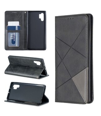 Zwart Bookcase Hoesje Samsung Galaxy Note 10 Plus