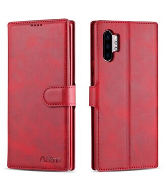 Rood Wallet Bookcase Hoesje Samsung Galaxy Note 10 Plus