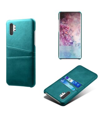 Blauw Pasjeshouder Faux Lederen Hoesje Samsung Galaxy Note 10 Plus