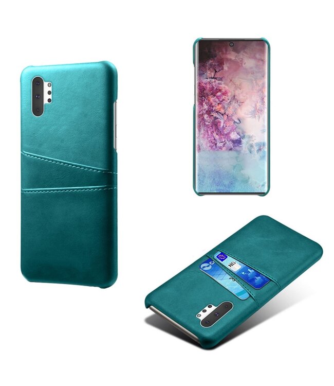 Blauw Pasjeshouder Faux Lederen Hoesje voor de Samsung Galaxy Note 10 Plus