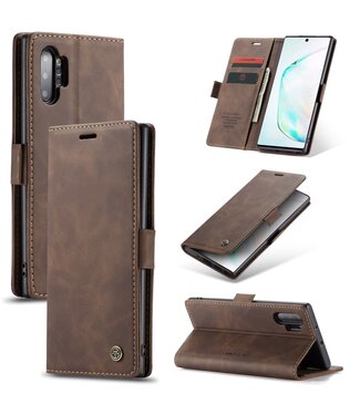 Bruin Wallet Bookcase Hoesje Samsung Galaxy Note 10 Plus