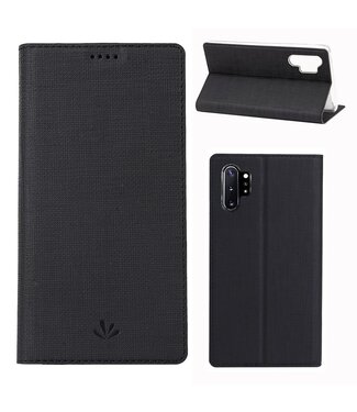 Zwart Bookcase Hoesje Samsung Galaxy Note 10 Plus