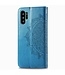 Blauw Mandala Bloem Bookcase Hoesje voor de Samsung Galaxy Note 10 Plus