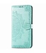 Cyaan Mandala Bloem Bookcase Hoesje voor de Samsung Galaxy Note 10 Plus