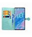 Cyaan Mandala Bloem Bookcase Hoesje voor de Samsung Galaxy Note 10 Plus