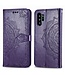 Paars Mandala Bloem Bookcase Hoesje voor de Samsung Galaxy Note 10 Plus