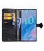 Zwart Mandala Bloem Bookcase Hoesje voor de Samsung Galaxy Note 10 Plus