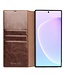 Qialino Bruin Bookcase Hoesje voor de Samsung Galaxy Note 10 Plus