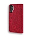 Rood Bloemen Bookcase Hoesje voor de Samsung Galaxy Note 10 Plus