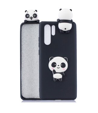 Zwart 3D Panda TPU Hoesje Samsung Galaxy Note 10 Plus