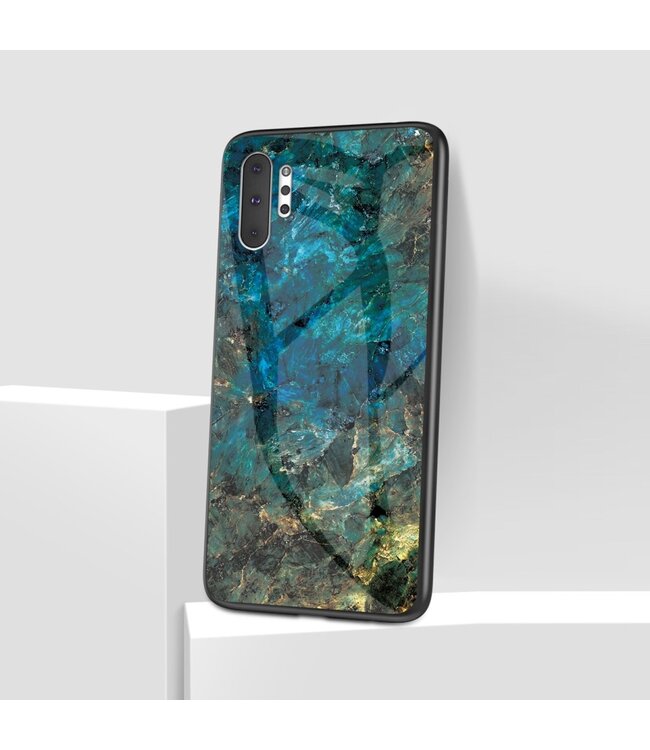 Blauw Marmer Hybrid Hoesje voor de Samsung Galaxy Note 10 Plus