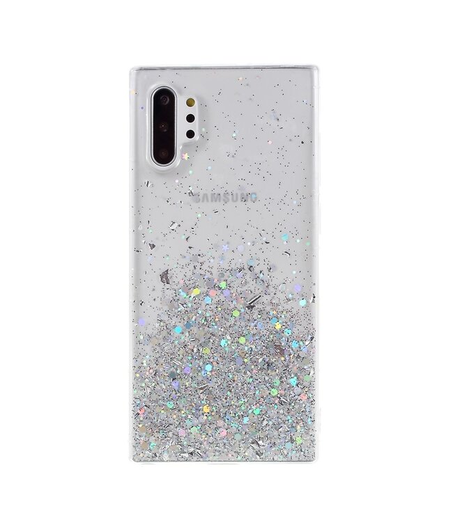 Transparant Glitter TPU Hoesje voor de Samsung Galaxy Note 10 Plus