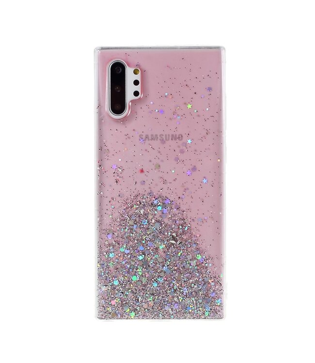 Roze Glitter TPU Hoesje voor de Samsung Galaxy Note 10 Plus