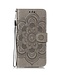 Grijs Mandala Bloem Bookcase Hoesje voor de Samsung Galaxy Note 10 Plus