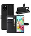 Zwart Litchee Bookcase Hoesje voor de Samsung Galaxy Note 10 Lite