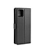 Zwart Litchee Bookcase Hoesje voor de Samsung Galaxy Note 10 Lite