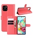 Perzik kleur Litchee Bookcase Hoesje voor de Samsung Galaxy Note 10 Lite