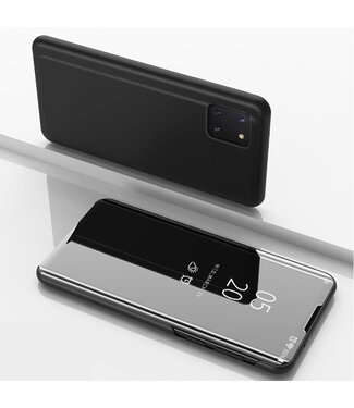 Zwart Spiegel Bookcase Hoesje Samsung Galaxy Note 10 Lite