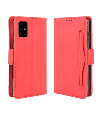 Rood Wallet Bookcase Hoesje Samsung Galaxy Note 10 Lite