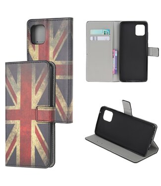 Retro UK Flag Bookcase Hoesje Samsung Galaxy Note 10 Lite