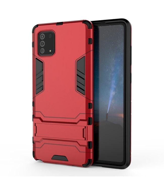 Rood Kickstand Hybrid Hoesje voor de Samsung Galaxy Note 10 Lite